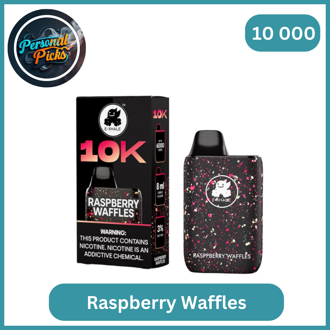 E-Xhale 10 000 Puff (3% Salt Nic) Raspberry Waffles
